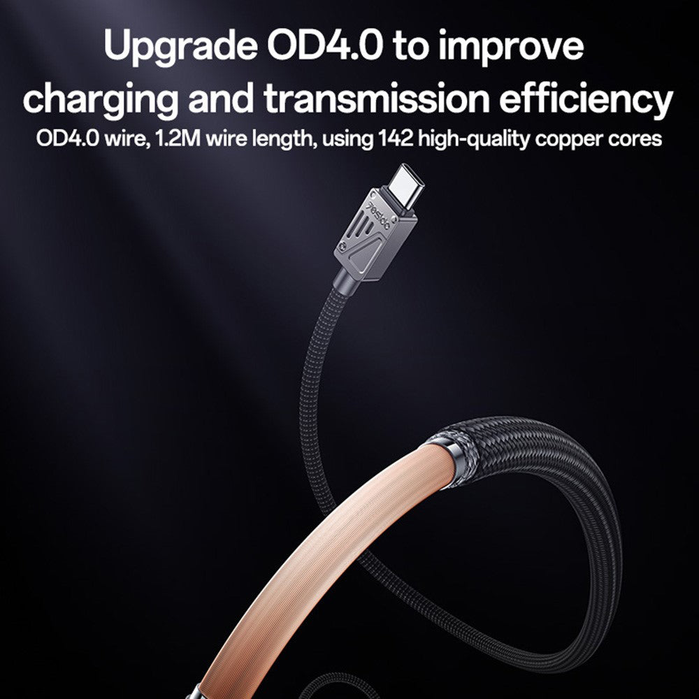 Cable de Datos y Carga USB-A - USB-C Yesido CA135C, 18W, 1.2m, Negro