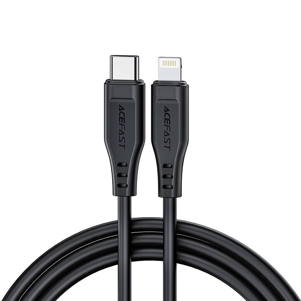 Cable de Datos y Carga USB-C - Lightning Acefast C3-01, 30W, 1.2m, Blanco