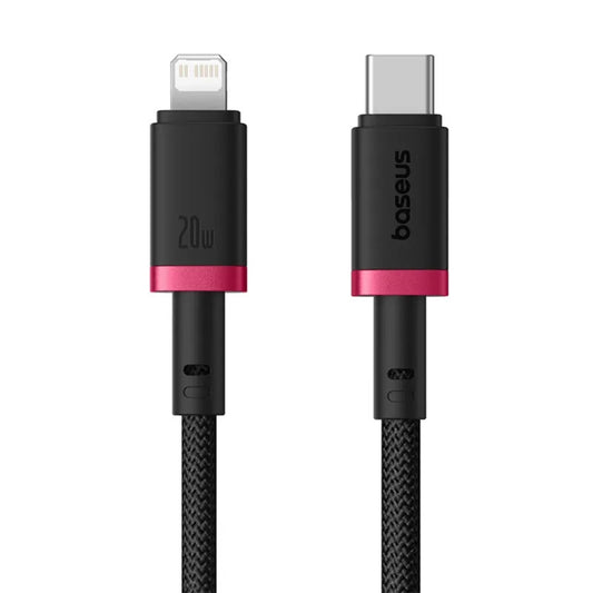 Cable de Datos y Carga USB-C - Lightning Baseus Dura Series, 20W, 1m, Rojo Negro P10377800U01-01