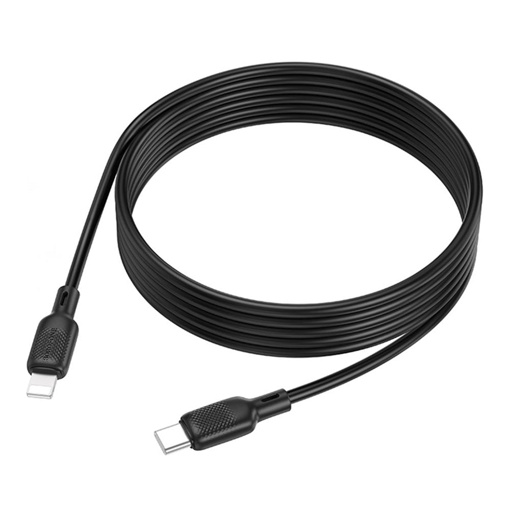 Cable de Datos y Carga USB-C - Lightning Borofone BX113 Lenny, 27W, 2m, Negro