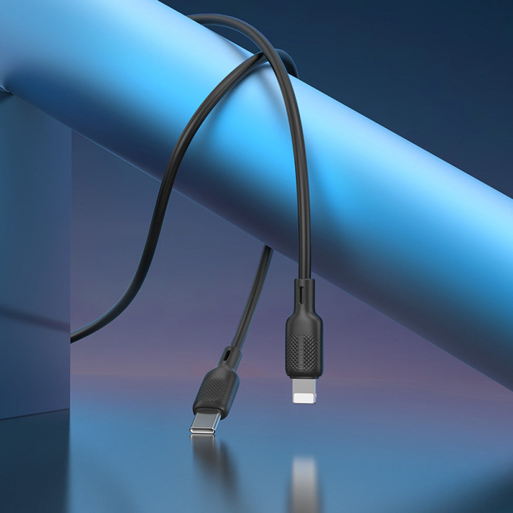 Cable de Datos y Carga USB-C - Lightning Borofone BX113 Lenny, 27W, 2m, Negro