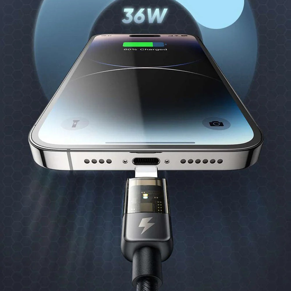 Cable de Datos y Carga USB-C - Lightning McDodo CA-3160 Auto Power Off, 36W, 1.2m, Negro