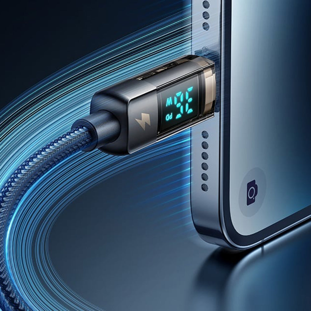 Cable de Datos y Carga USB-C - Lightning McDodo CA-3600 Display Auto Power Off, 36W, 1.2m, Negro