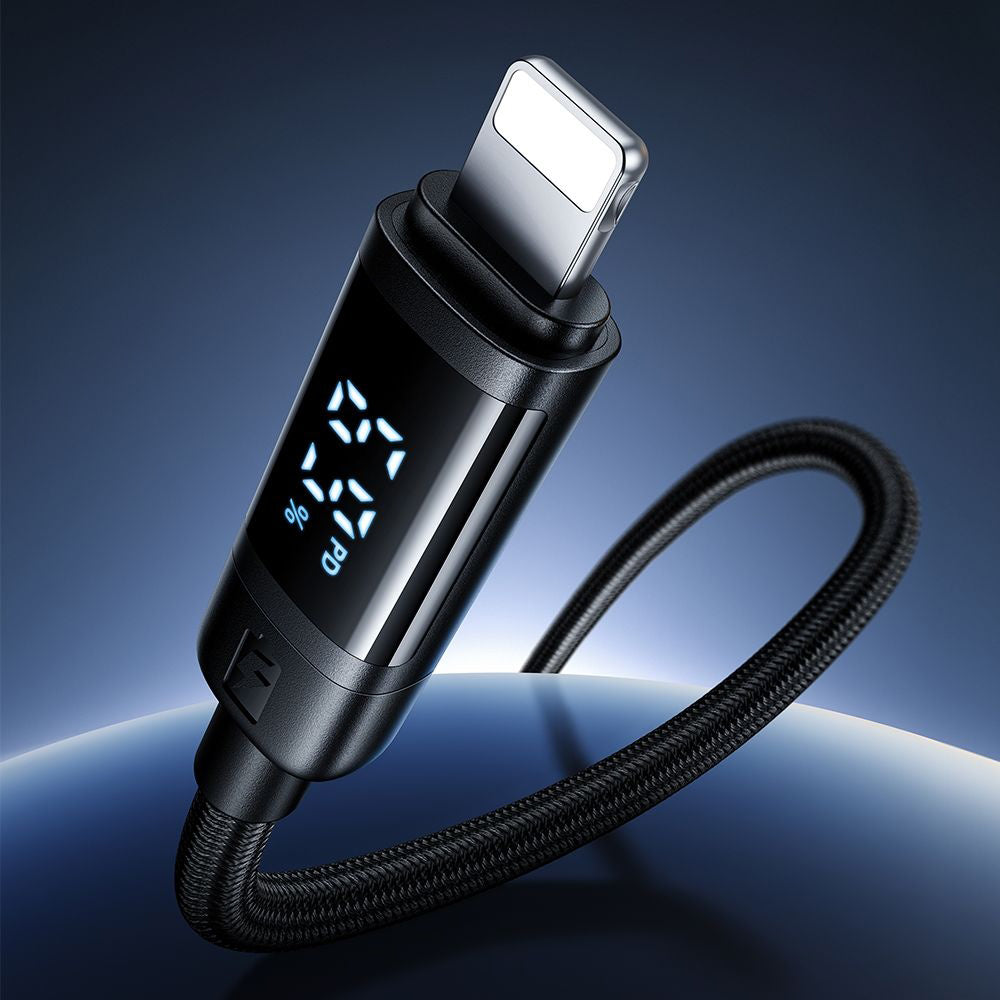 Cable de Datos y Carga USB-C - Lightning McDodo CA-5210 Bat Display, 36W, 1.2m, Negro