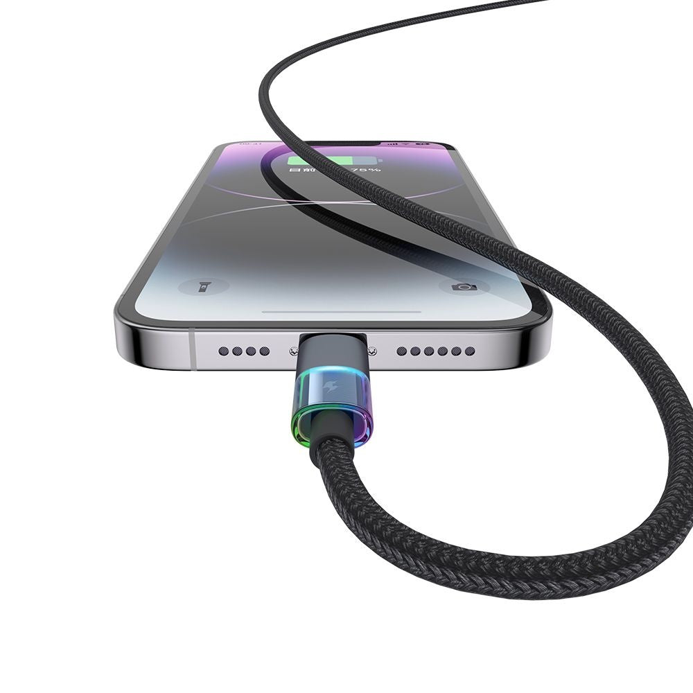 Cable de Datos y Carga USB-C - Lightning McDodo CA-8190 Colorful, 36W, 1.2m, Negro