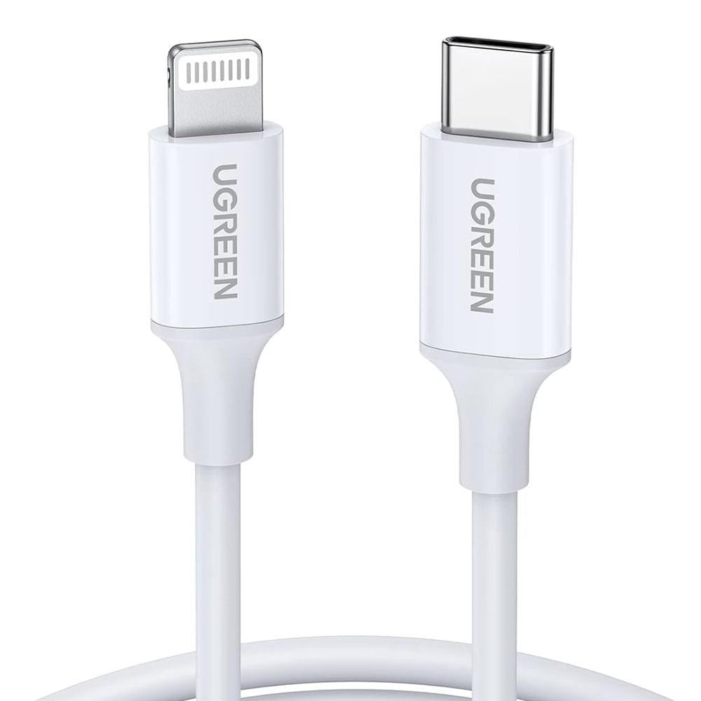 Cable de Datos y Carga USB-C - Lightning UGREEN US171 (10493), 20W, 1m, Blanco