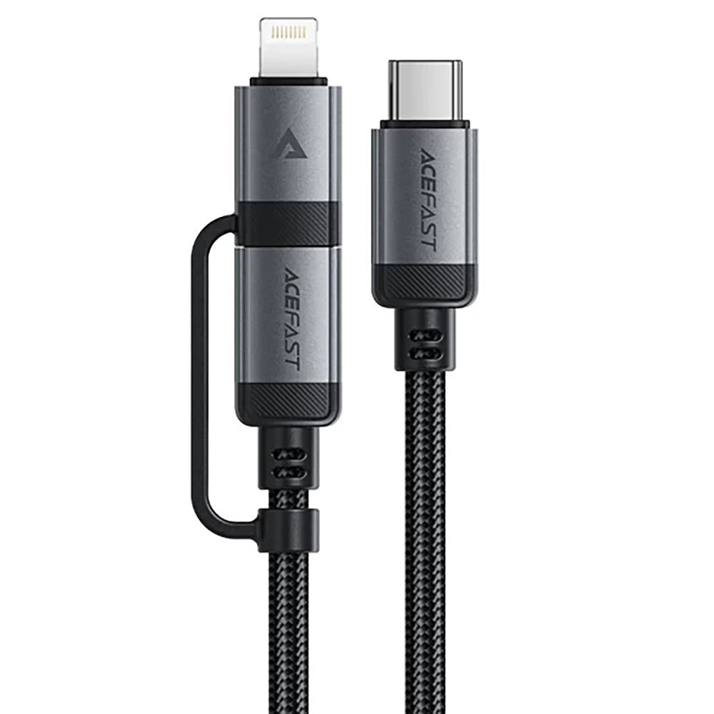 Cable de Datos y Carga USB-C - Lightning / USB-C Acefast C20-01, 60W, 1.2m, Negro