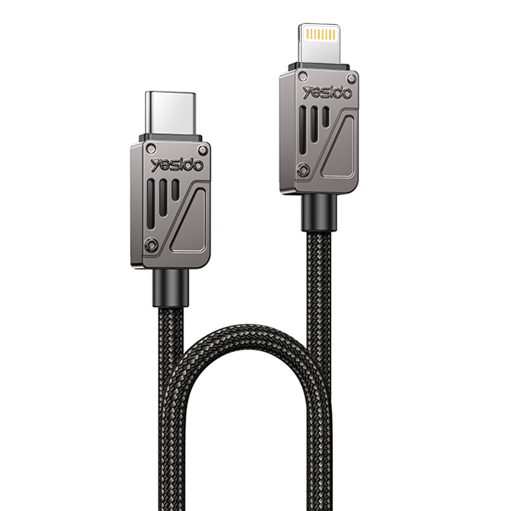Cable de Datos y Carga USB-C - Lightning Yesido CA195, 27W, 1.2m, Negro