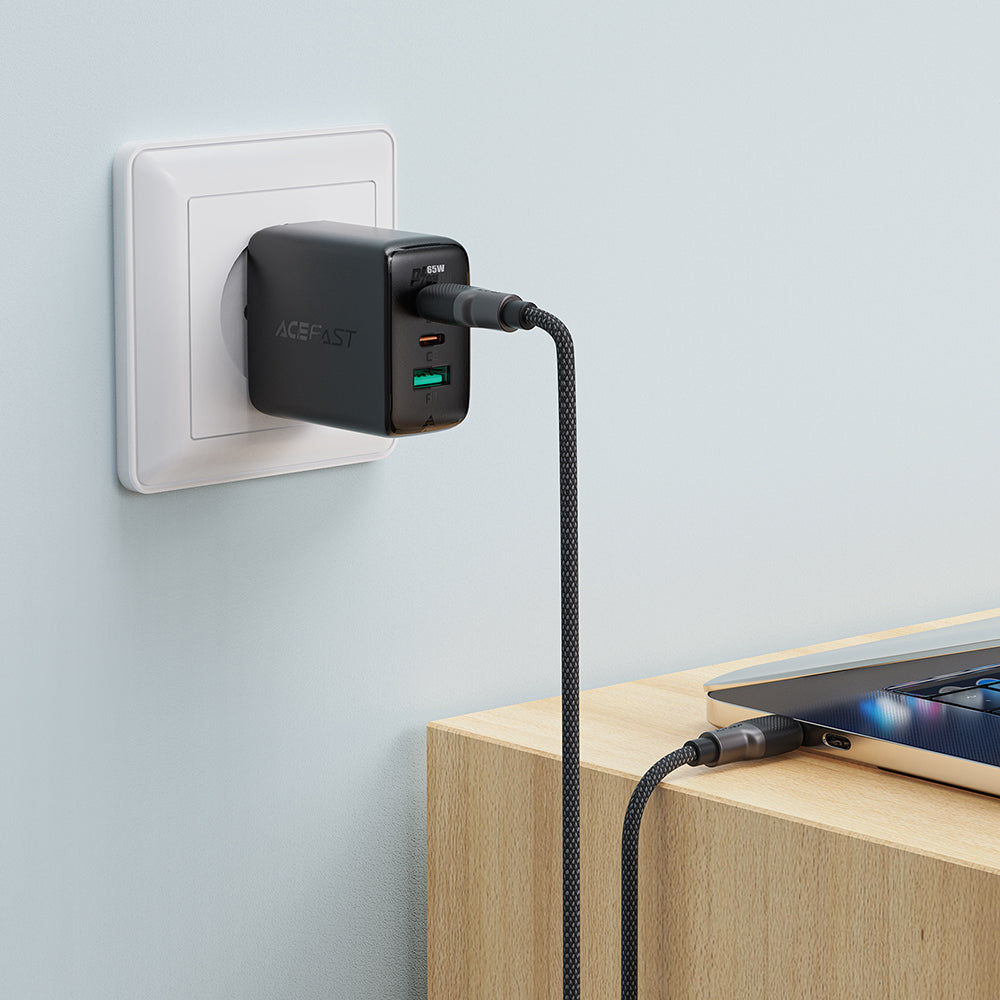 Cable de Datos y Carga USB-C - USB-C Acefast C10-03, 60W, 1.2m, Negro
