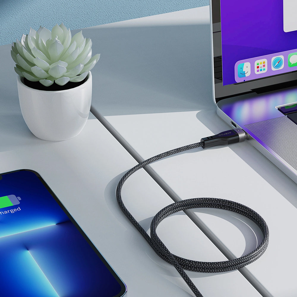 Cable de Datos y Carga USB-C - USB-C Acefast C11-03, 60W, 1.2m, Negro