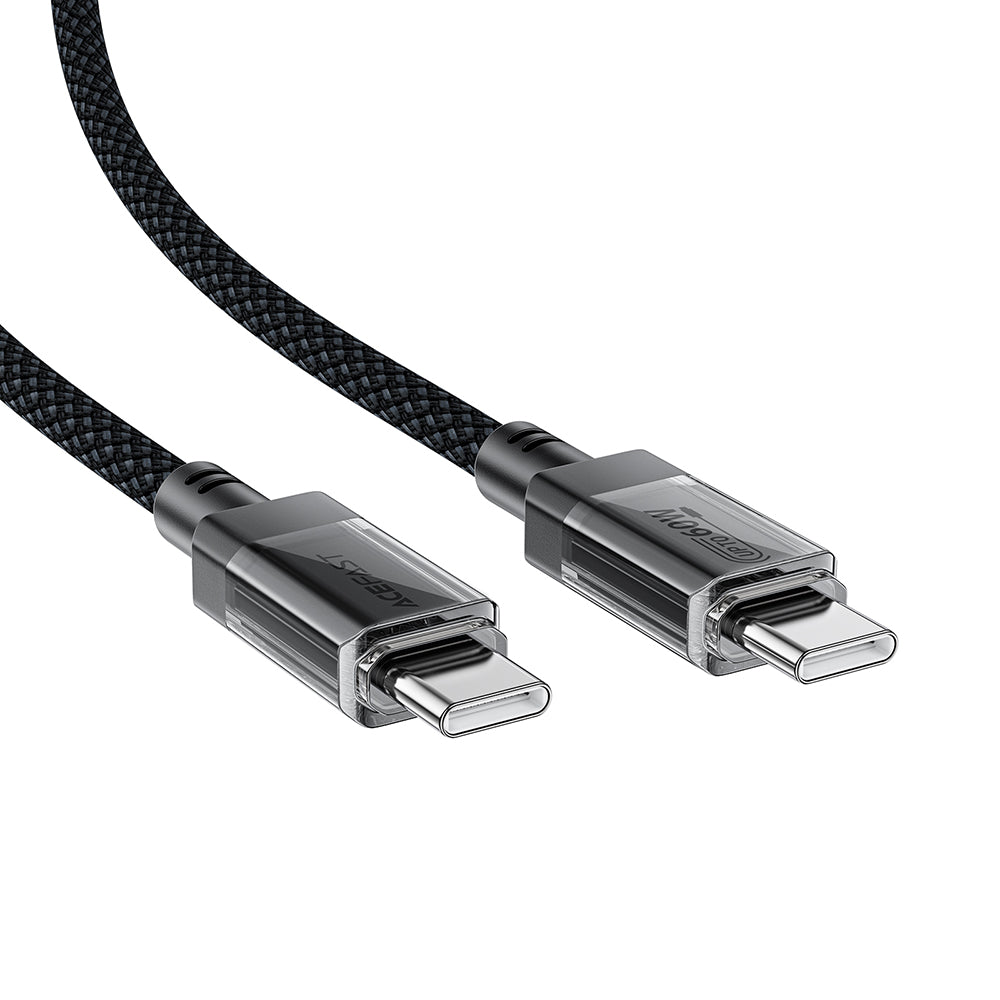 Cable de Datos y Carga USB-C - USB-C Acefast C12-03, 60W, 1.2m, Negro