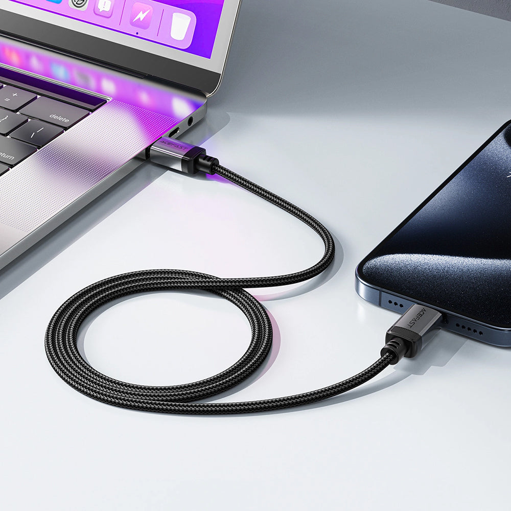 Cable de Datos y Carga USB-C - USB-C Acefast C20-03, 60W, 1.2m, Negro
