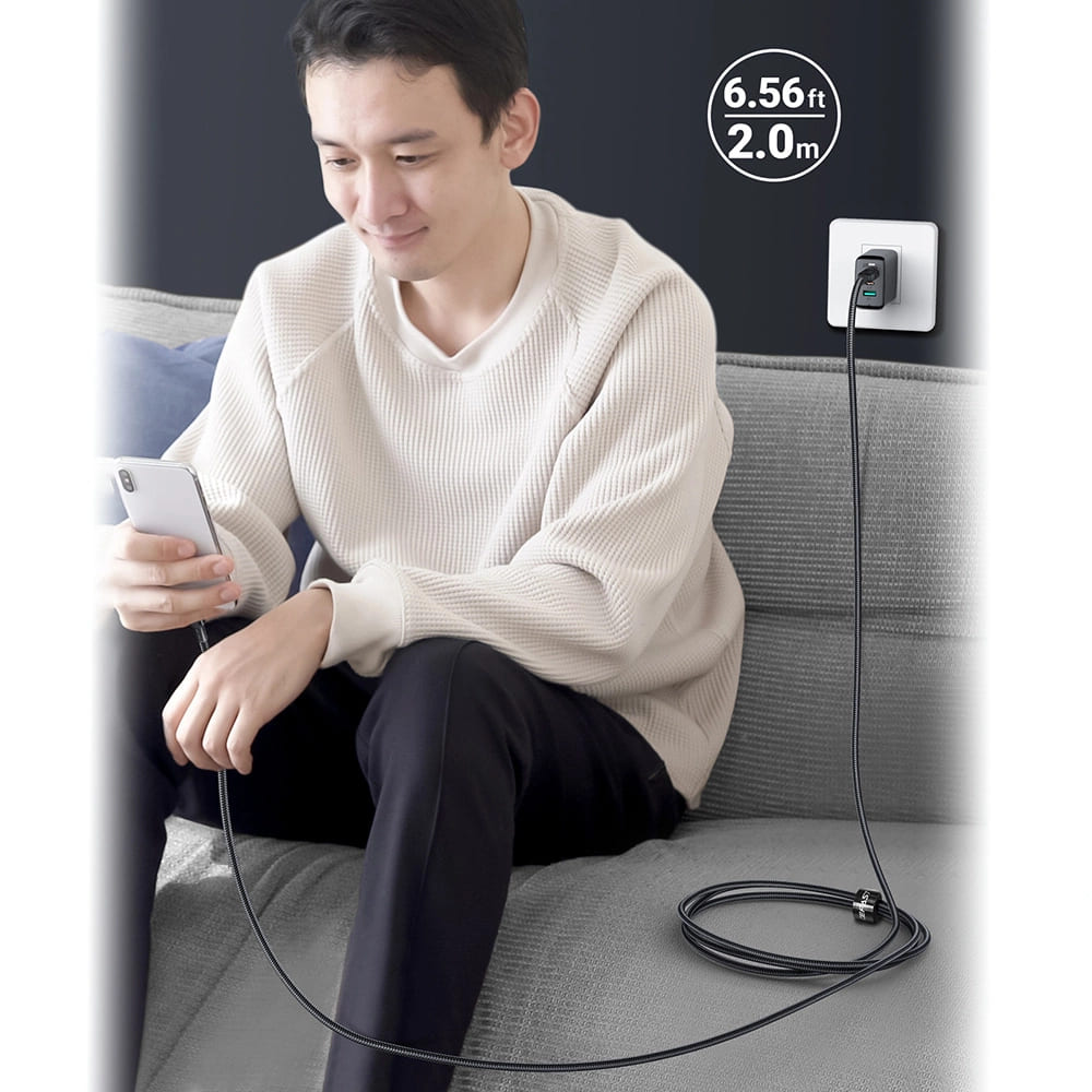USB-C Data and Charging Cable - USB-C Acefast C4-03, 100W, 2m, Black