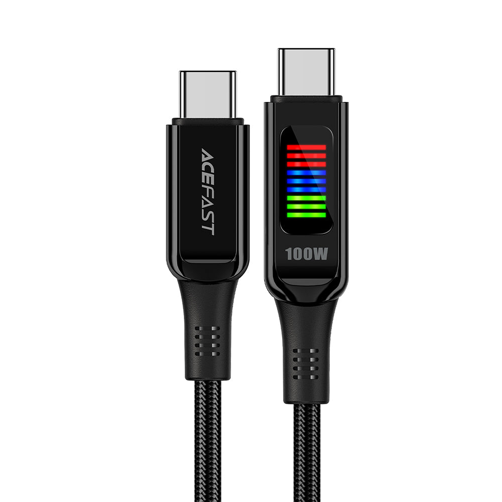 Cable de Datos y Carga USB-C - USB-C Acefast C7-03, 100W, 1.2m, Negro