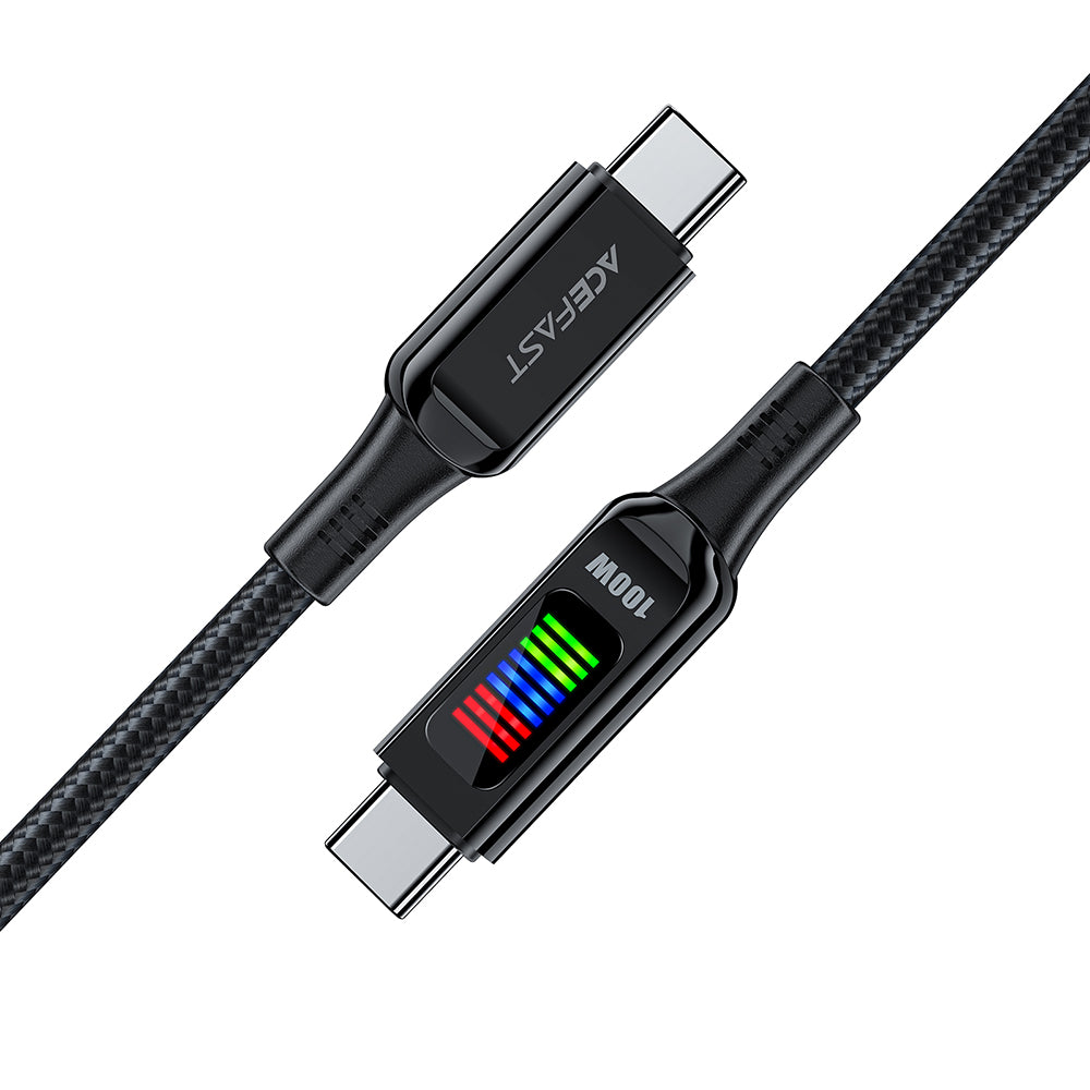 Cable de Datos y Carga USB-C - USB-C Acefast C7-03, 100W, 1.2m, Negro