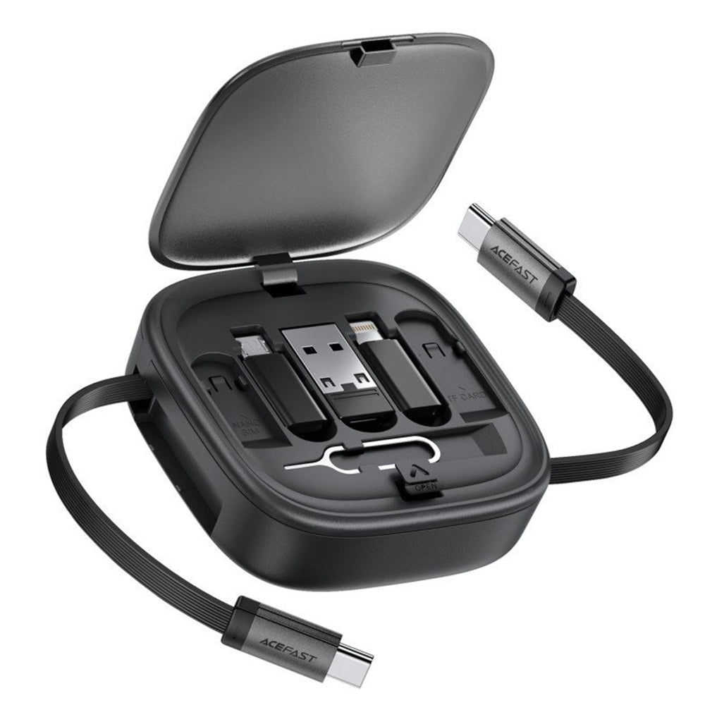 Cable de Datos y Carga USB-C - USB-C Acefast Travel J3, 60W, 0.95m, Negro