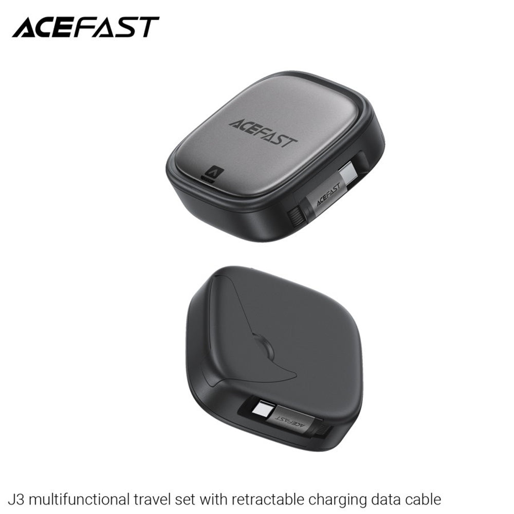 Cable de Datos y Carga USB-C - USB-C Acefast Travel J3, 60W, 0.95m, Negro