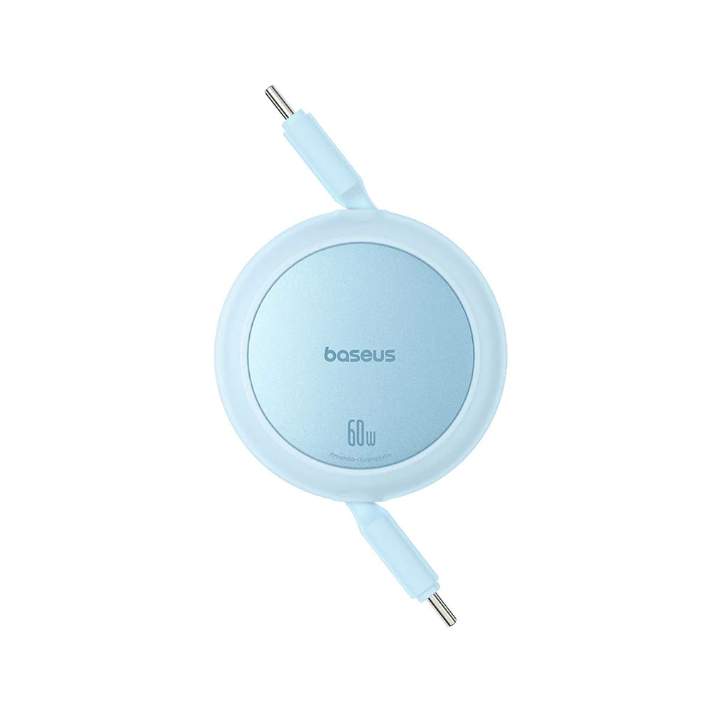 Cable de Datos y Carga USB-C - USB-C Baseus Free2Pull Mini Retráctil, 60W, 1m, Azul P10364500311-01