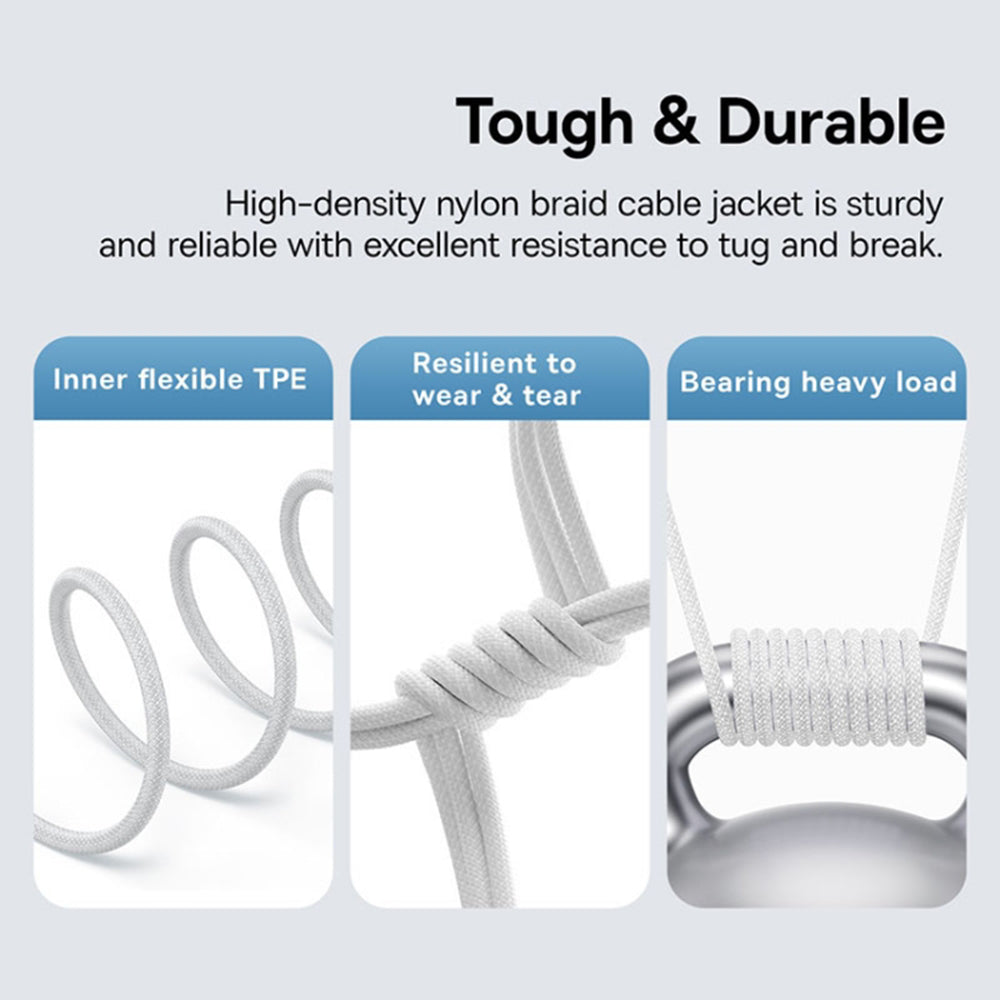 Cable de Datos y Carga USB-C - USB-C Baseus Gem, 100W, 1m, Blanco P10373000211-00