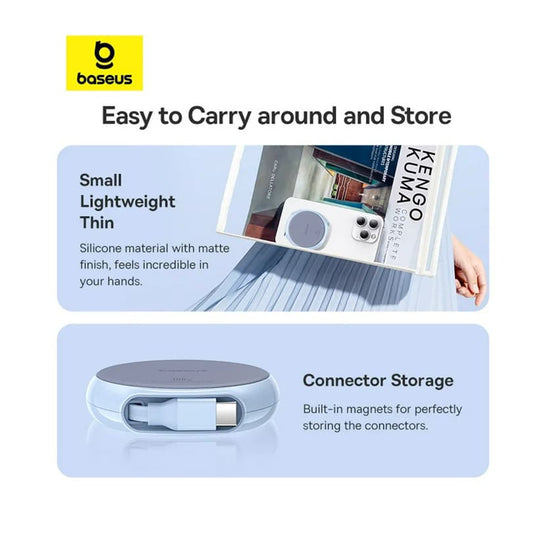 USB-C Data and Charging Cable - USB-C Baseus Pathfinder Retractable, 100W, 1m, Blue P10368400311-00