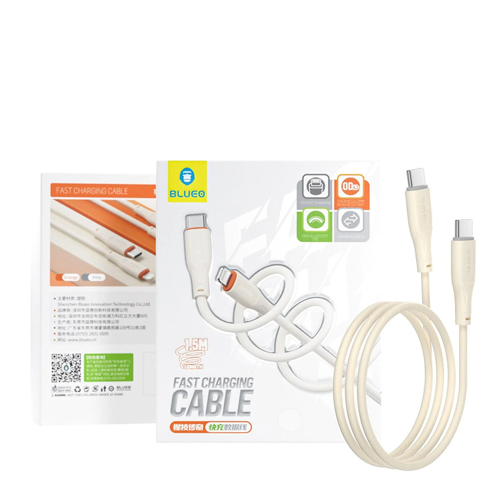 Cable de Datos y Carga USB-C - USB-C Blueo Ape Legend, 100W, 1.5m, Gris