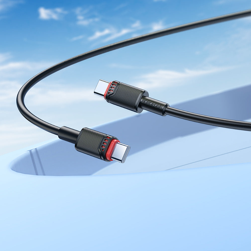 Cable de Datos y Carga USB-C - USB-C Borofone BX110 Beneficio, 60W, 1m, Negro