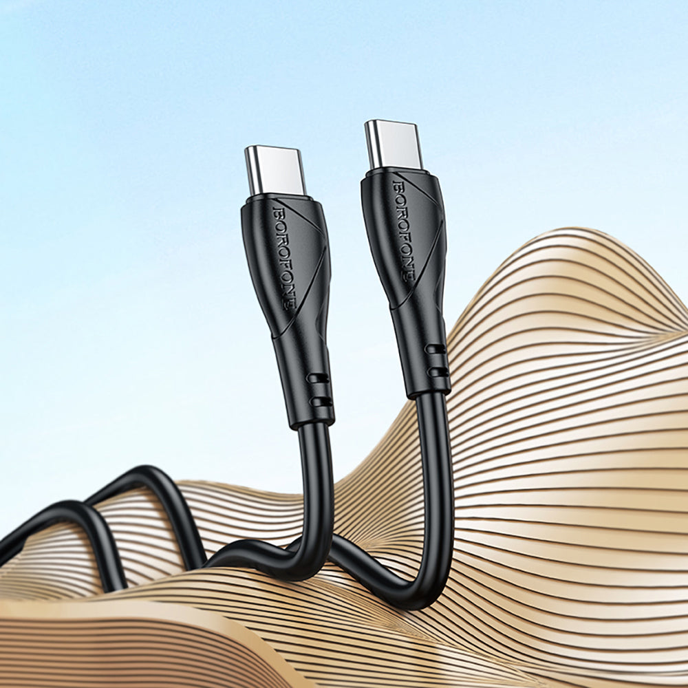 Cable de Datos y Carga USB-C - USB-C Borofone BX121 Energy, 60W, 1m, Negro