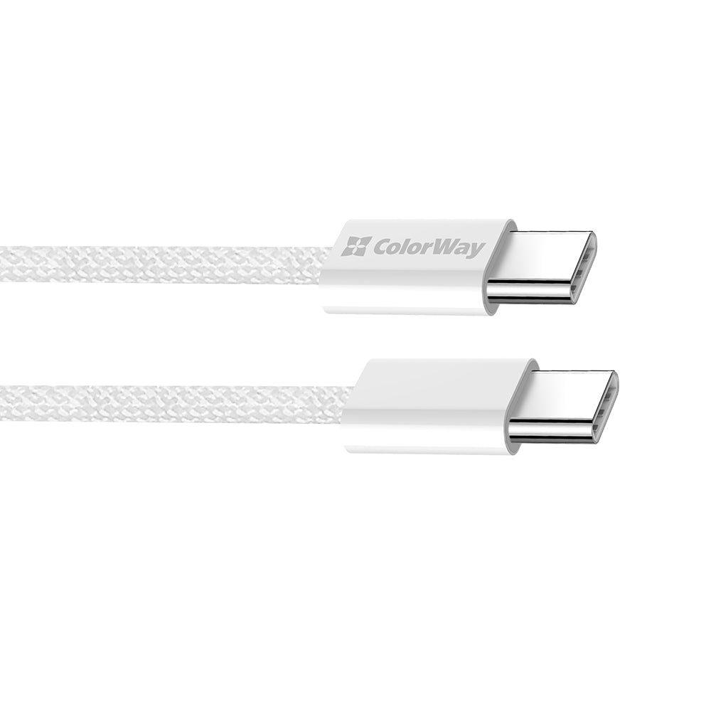 Cable de Datos y Carga USB-C - USB-C ColorWay CW-CBPDCC061, 60W, 1m, Gris