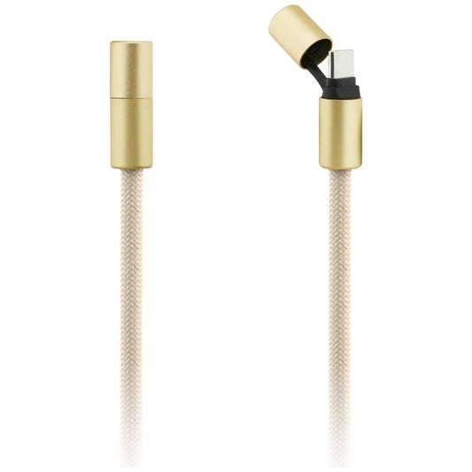 Cable de Datos y Carga USB-C - USB-C Guess CBDY 4G Charm, 100W, 1.5m, Beige