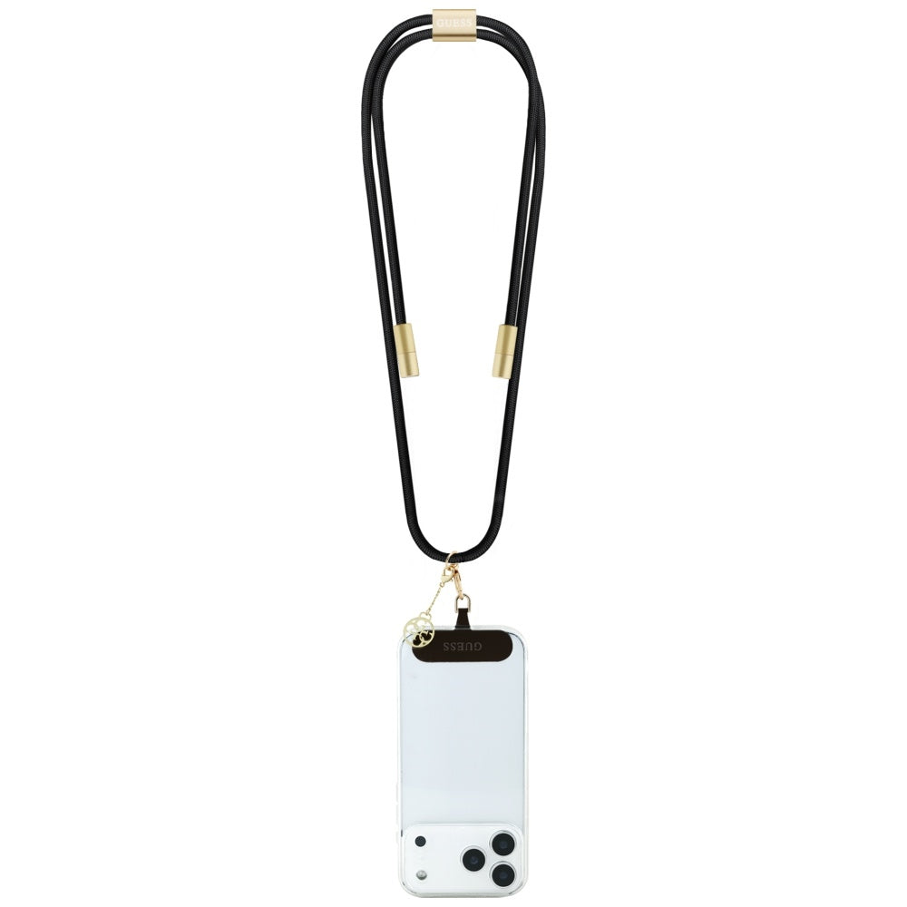 Cable de Datos y Carga USB-C - USB-C Guess CBDY 4G Charm, 100W, 1.5m, Negro