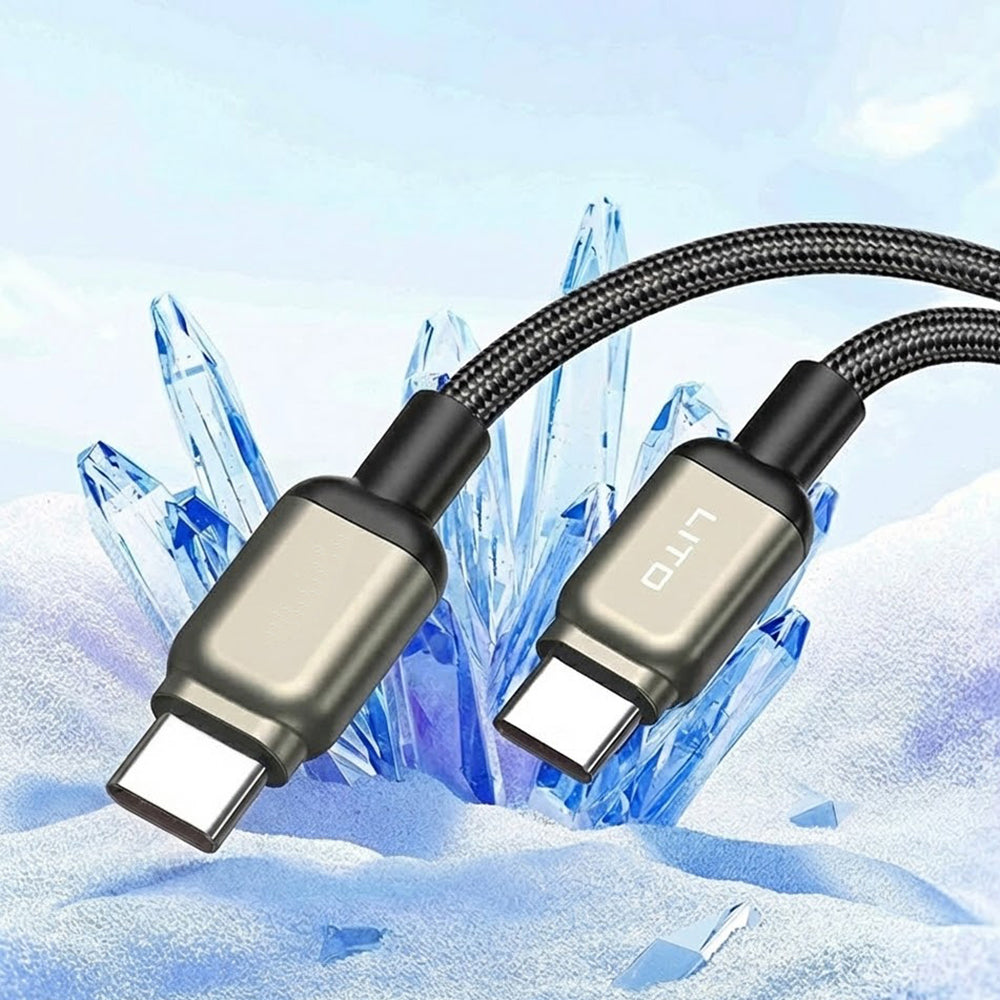 Cable de Datos y Carga USB-C - USB-C Lito LD17, 100W, 1m, Negro