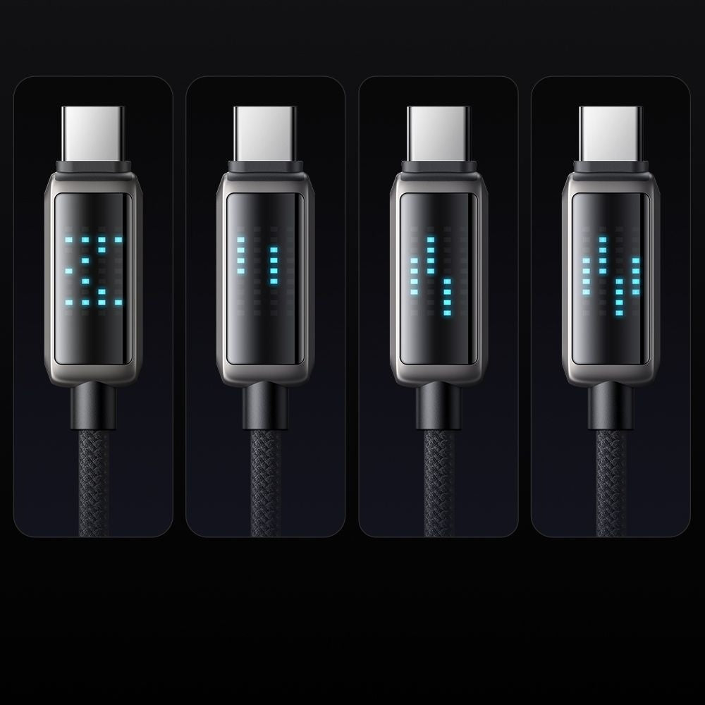 Cable de Datos y Carga USB-C - USB-C McDodo CA-4250 Display, 100W, 1.2m, Negro
