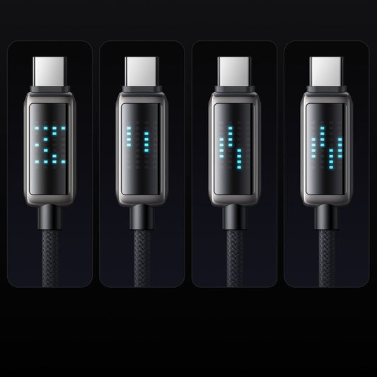 Cable de Datos y Carga USB-C - USB-C McDodo CA-4250 Display, 100W, 1.2m, Negro