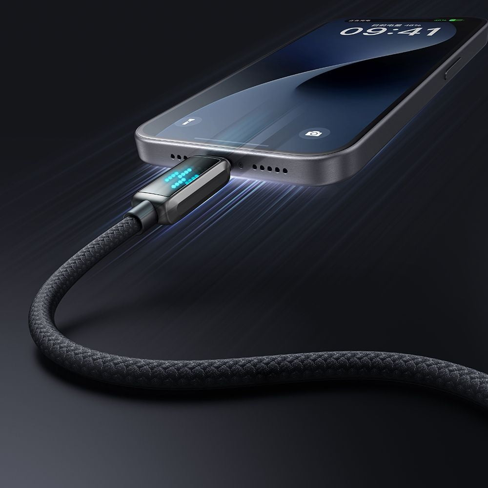 Cable de Datos y Carga USB-C - USB-C McDodo CA-4250 Display, 100W, 1.2m, Negro