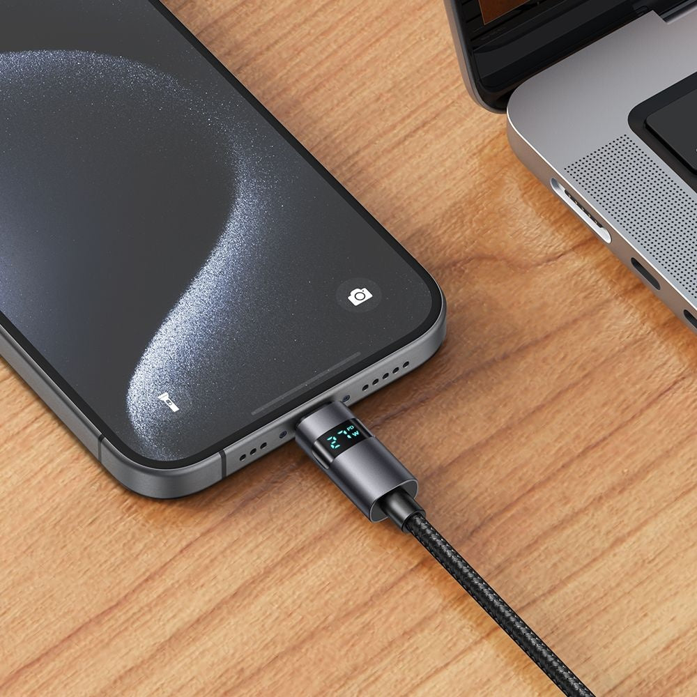 Cable de Datos y Carga USB-C - USB-C McDodo CA-5610 Display, 100W, 1.2m, Negro