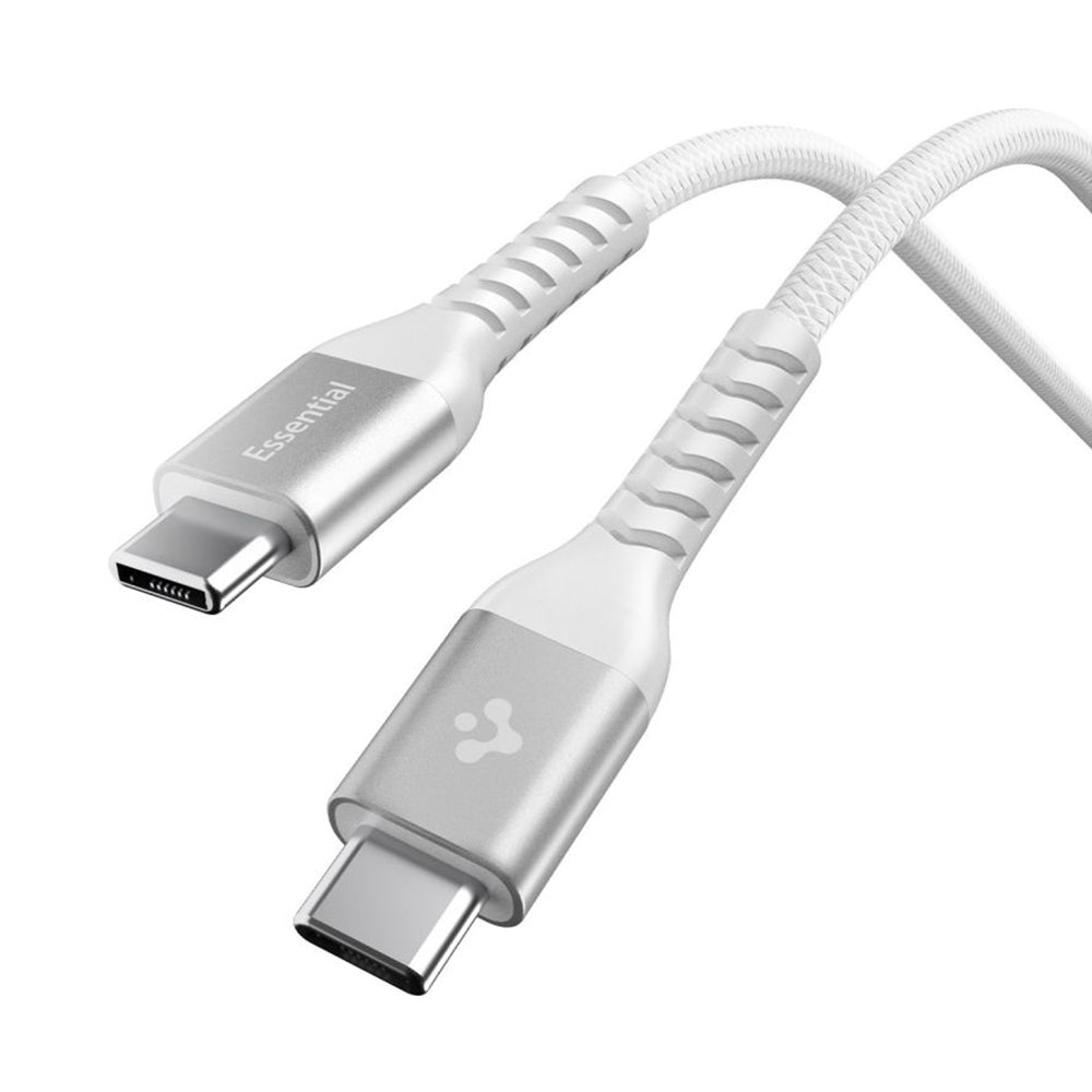 Cable de Datos y Carga USB-C - USB-C Spigen EB10010CCA, 100W, 1m, Blanco ACA11102