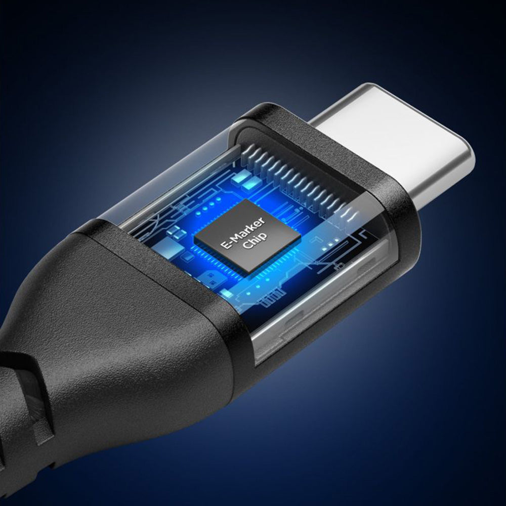 Cable de Datos y Carga USB-C - USB-C Spigen EB10010CCA, 100W, 1m, Negro ACA11103
