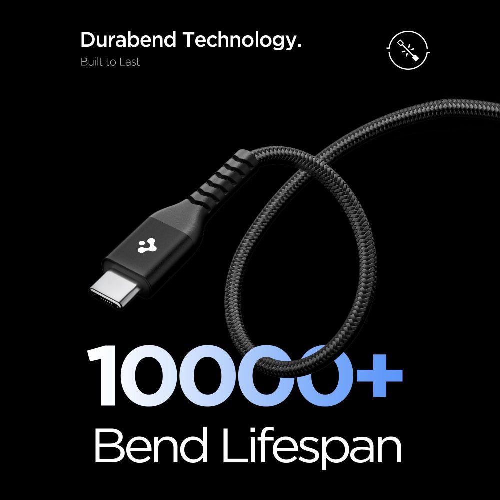 Cable de Datos y Carga USB-C - USB-C Spigen EB10010CCA, 100W, 1m, Negro ACA11103