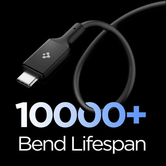 Cable de Datos y Carga USB-C - USB-C Spigen EB24012CC, 240W, 1.2m, Negro
