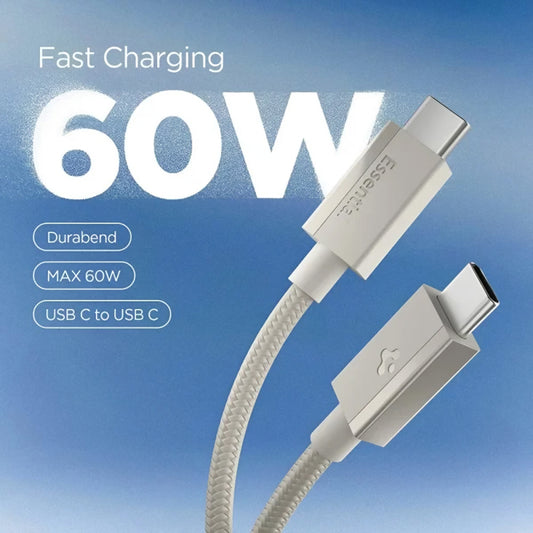 Cable de Datos y Carga USB-C - USB-C Spigen EB6015CC, 60W, 1.5m, Gris Titan ACA10419