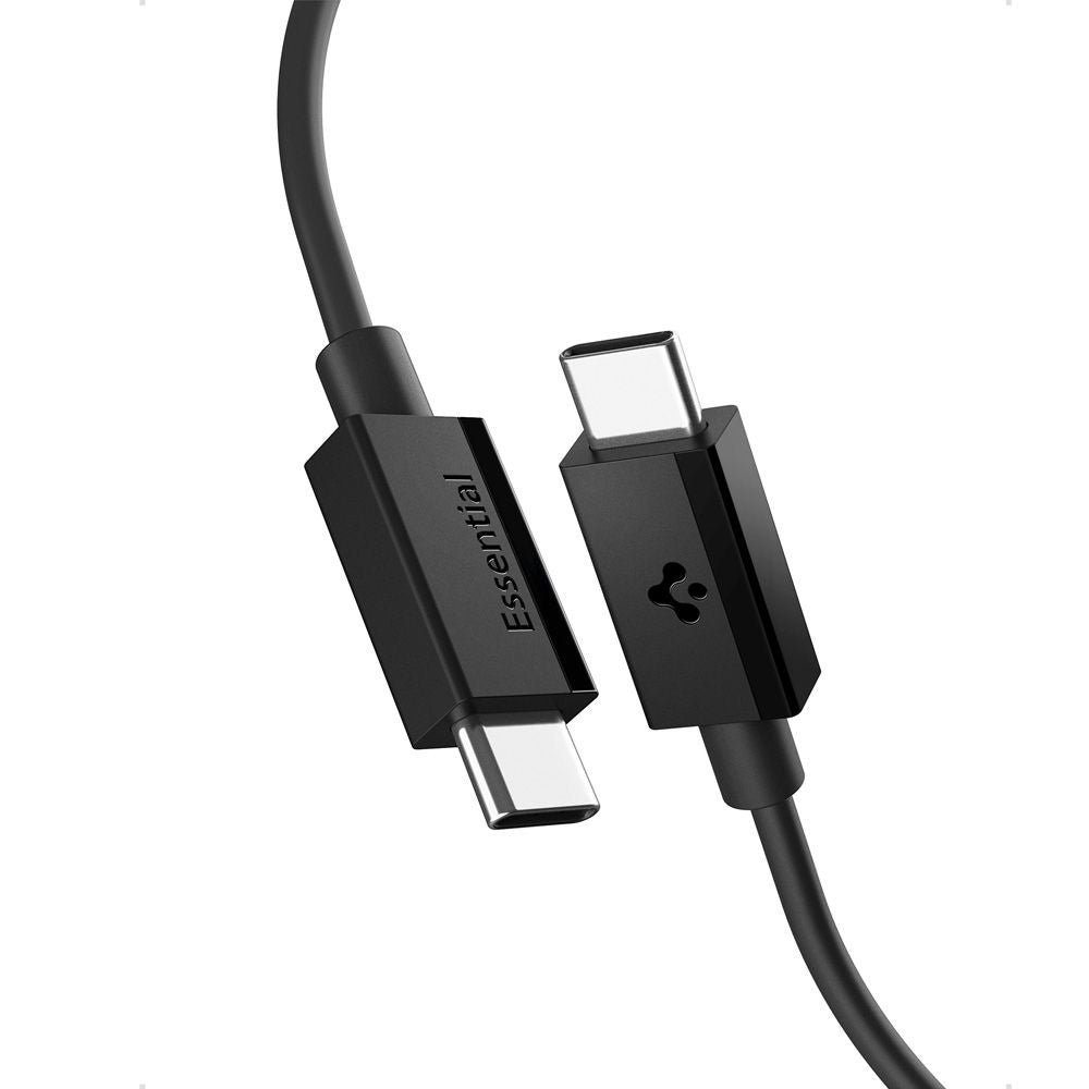 Cable de Datos y Carga USB-C - USB-C Spigen Essential, 60W, 2m, Negro ACA08720