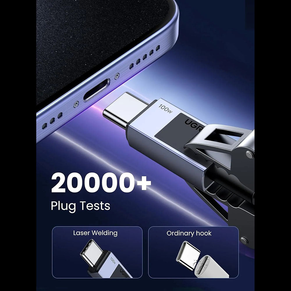 Cable de Datos y Carga USB-C - USB-C UGREEN L512, 100W, 1m, Gris