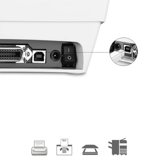 Cable de impresora UGREEN US241, USB-C - USB-B, 1,5m, Blanco