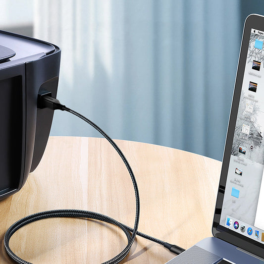 Cable de impresora UGREEN US370, USB-C - USB-B, 1m, Negro