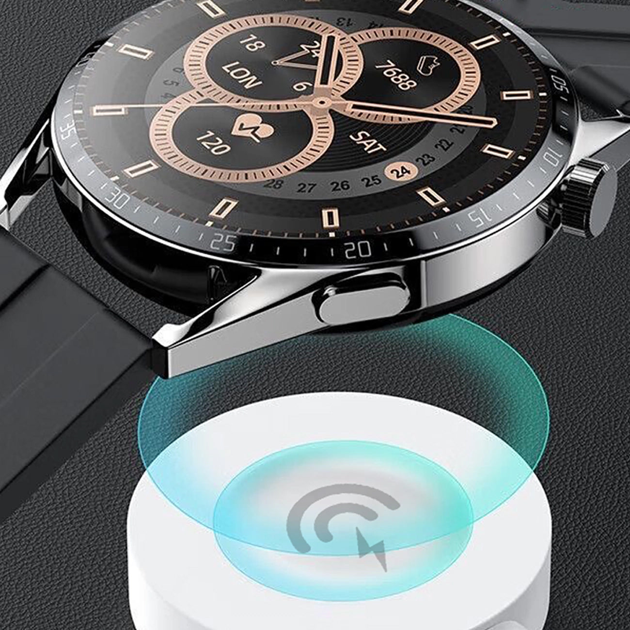 Cargador Inalámbrico Dudao A12H para Huawei Watch Series, USB-A, Blanco