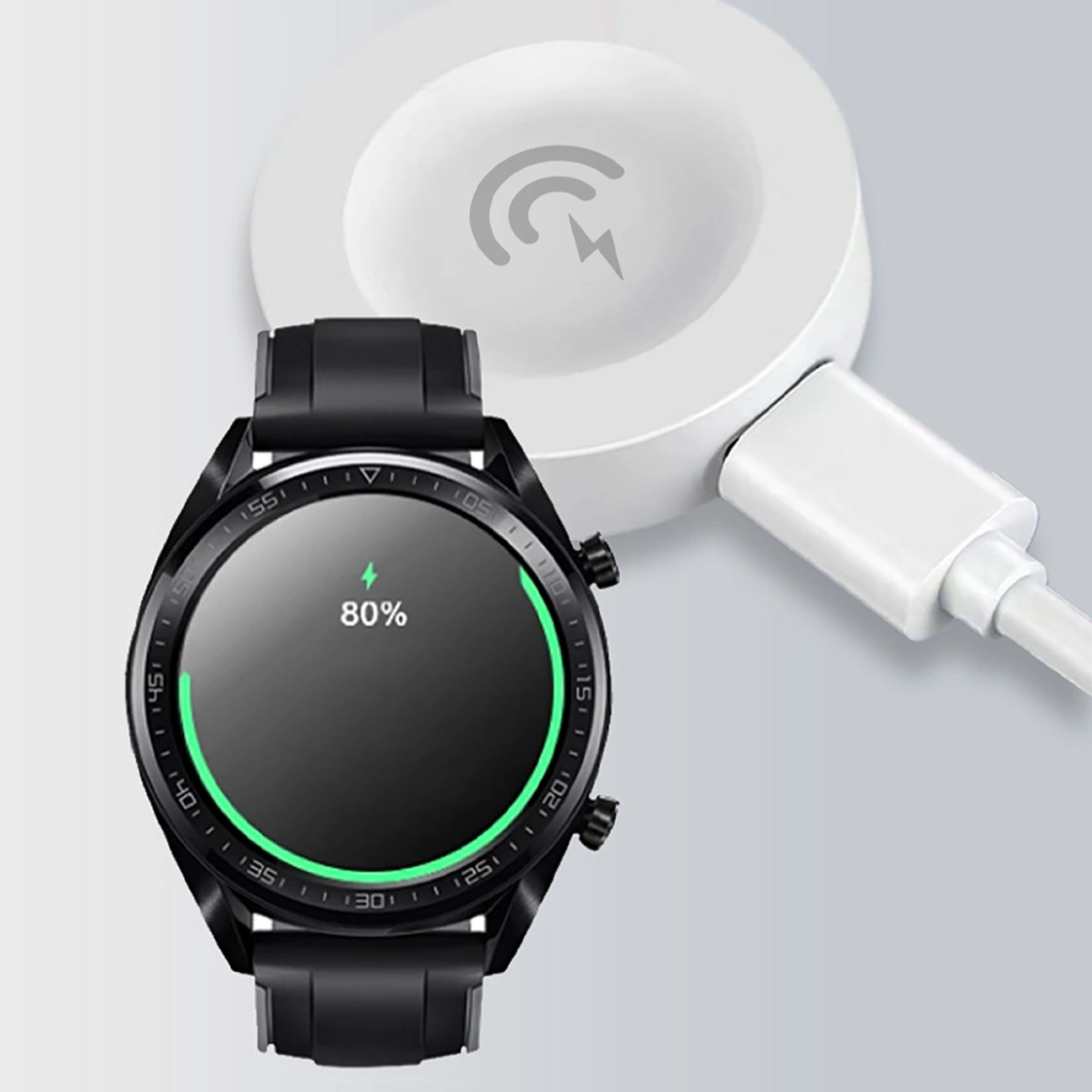 Cargador Inalámbrico Dudao A12H para Huawei Watch Series, USB-A, Blanco