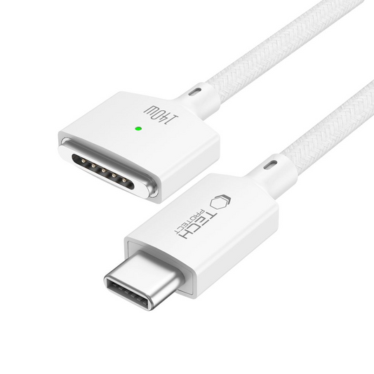 Cable de carga Tech-Protect MMC01 Ultraboost, USB-C - MagSafe 3, 140W, 2m, Blanco