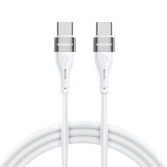 Cable de carga USB-C - USB-C WZK WSTCC1, 65W, 1m, Blanco