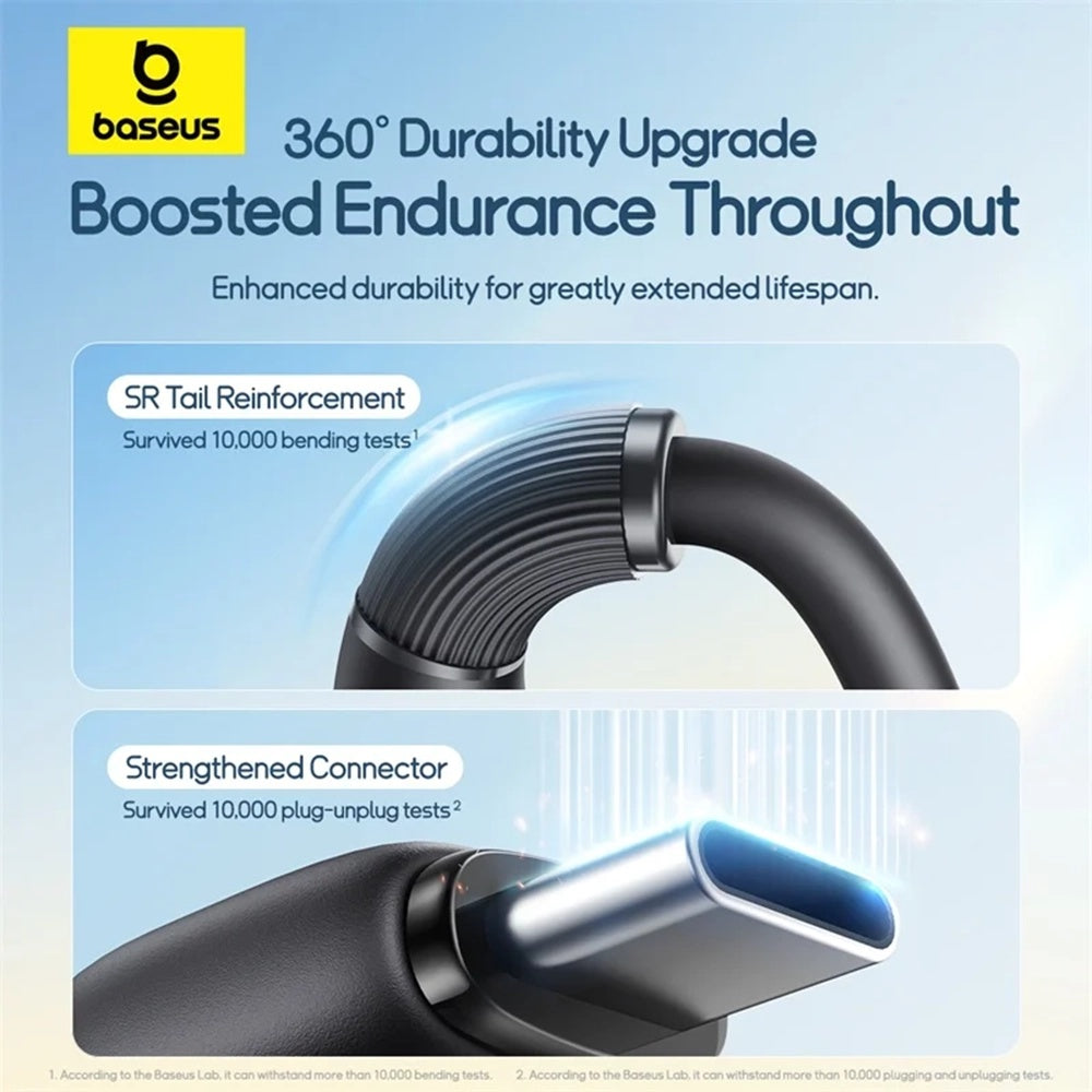 Cable de carga USB-A - Lightning / microUSB / USB-C Baseus Ultra Fast 3en1, 18W, 0.8m, Negro P10377501111-00