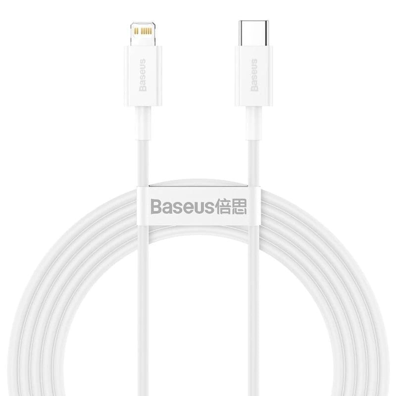 Cable de datos y carga USB-C - Lightning Baseus Superior Series, 20W, 2m, Blanco CATLYS-C02